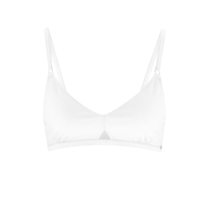 Women's bra with triangular cups from the German brand LIVING CRAFTS without bones small cut between the cupcakes without