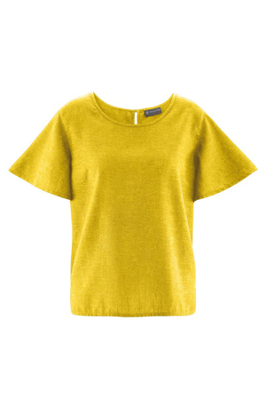 Elegant women's loose t-shirt made of organic cotton and hemp from the German manufacturer HempAge natural materials one