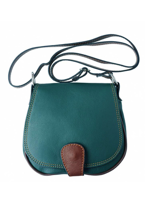 Women's mini crossbody handbag made of soft genuine calfskin made in Italy simple and attractive florentine style timeless