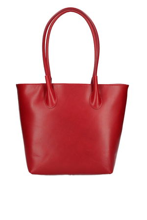 Women's shopper handbag made of genuine leather the most popular type of handbag smooth design one color design spacious and