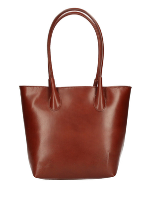 Women's shopper handbag made of genuine leather the most popular type of handbag smooth design one color design spacious and