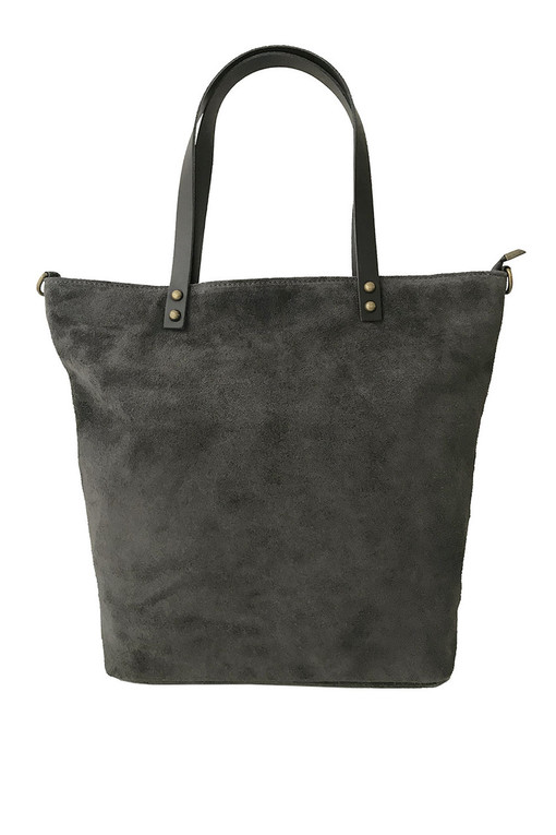 Genuine leather suede handbag
