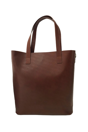 Women's business / tote handbag made of genuine leather inside leather zipper case the inside of the handbag is removable for