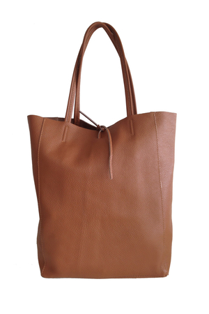 Women's Italian shoulder bag made of genuine leather tote design unlined into the hand and over the shoulder commits to