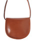 Small semicircular handbag with buckle