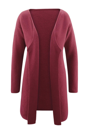 Warm women's ECO sweater without fastening from the collection of sustainable fashion of the German brand LIVING CRAFTS