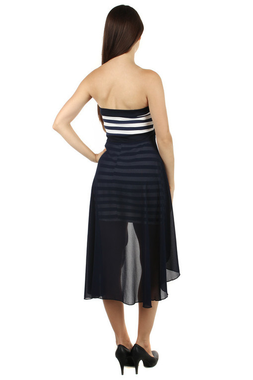 Short striped dress with siding