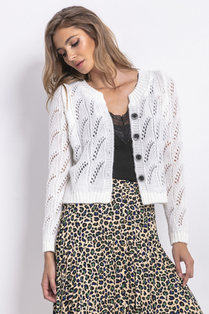 Gentle women's cardigan with big eyes promotes femininity fits even big breasts switching on buttons not only for summer