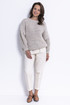 Women's thick knitted wool sweater