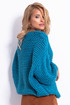 Women's wool sweater with loose binding