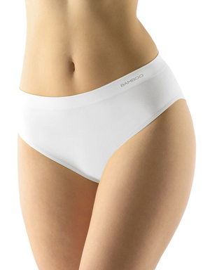 Women's ecological seamless panties from the Czech company Milpex wider side height ribbed double waist rubber bands around