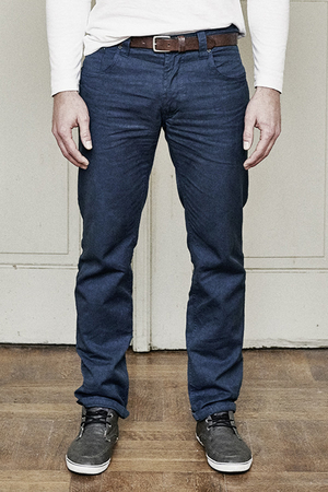 Men's eco jeans with hemp and organic cotton from the German brand HempAge casual style four large and one small pocket