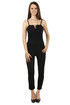 Women's long formal overall with narrow straps