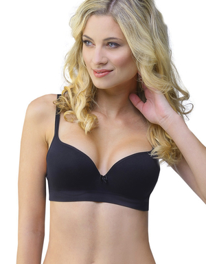 Delicate seamless bamboo bra with bones and pressed baskets from the Eco Bamboo collection by Milpex. one color design smooth