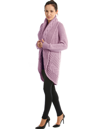 Women's knitted cardigan without fastening. Material : 75% acrylic, 25% polyamide Import : Italy
