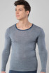 Men's wool shirt with silk
