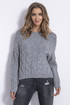 Women's mohair sweater with boat neck