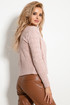 Stretch ladies sweater with wool