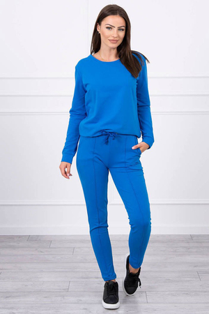 Tracksuit for ladies for maximum comfort two-piece set - sweatshirt and pants one color design high proportion of cotton