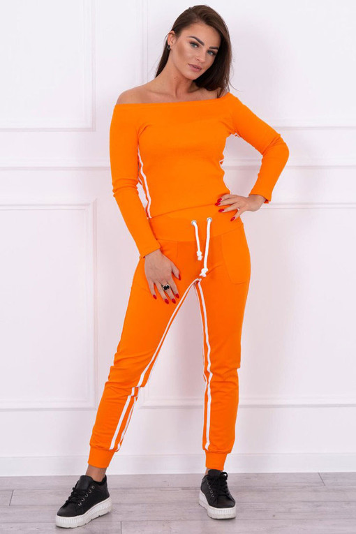 Cotton tracksuit with stripes