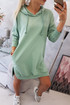 Solid colour sweatshirt dress with pockets