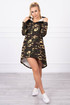 Cotton camouflage dress with sleeves