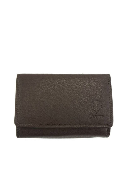 Leather wallet with embossed logo