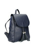 Women's leather backpack with fringe
