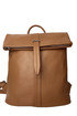 Belted leather backpack