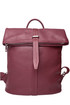Belted leather backpack