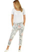 Sweatpants in 7/8 length with floral print