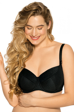 Timeless bra in classic colors. padded bra made of slightly shiny microfiber in combination with knit the sides and back are