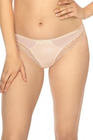 Women's lace panties made of smooth microfiber in combination with fine lace. original cut fits comfortably on the body