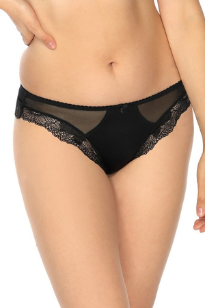 Women's lace panties made of smooth microfiber in combination with fine lace. original cut fits comfortably on the body