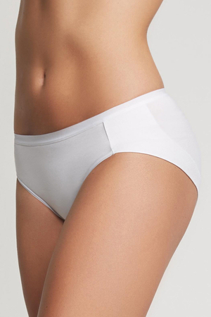 Classic women's organic cotton panties. made of elastic bio-cotton knit front and back smooth and opaque reinforced