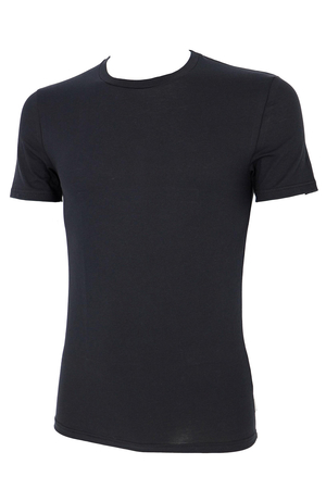 Men's monochrome organic cotton t-shirt. made of elastic bio-cotton knit short sleeve round neckline one-color t-shirt in