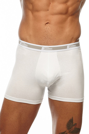 Men's cotton boxers with a longer leg in a convenient package of 2 pcs. made of elastic cotton knit wide rubber at the waist