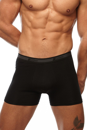 Men's cotton boxers with a longer leg in a convenient package of 2 pcs. made of elastic cotton knit wide rubber at the waist