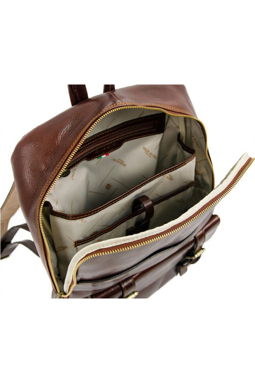 Large leather unisex backpack Premium