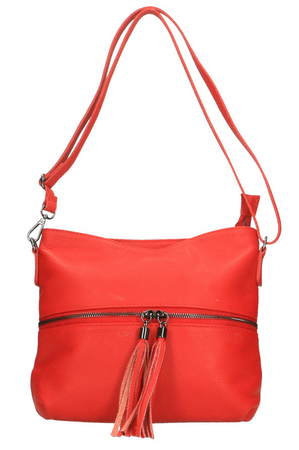 Women's Italian crossbody handbag made of genuine leather. Can be worn over the shoulder or as a crossbody. simple design