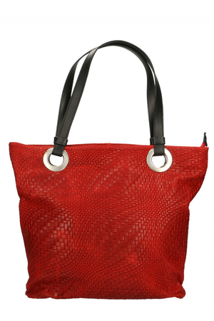 Women's leather shopper. shopping bag made of quality Italian leather suede leather with print big shopping bag in modern