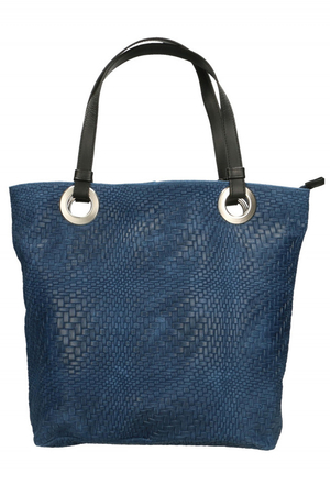 Women's leather shopper. shopping bag made of quality Italian leather suede leather with print big shopping bag in modern