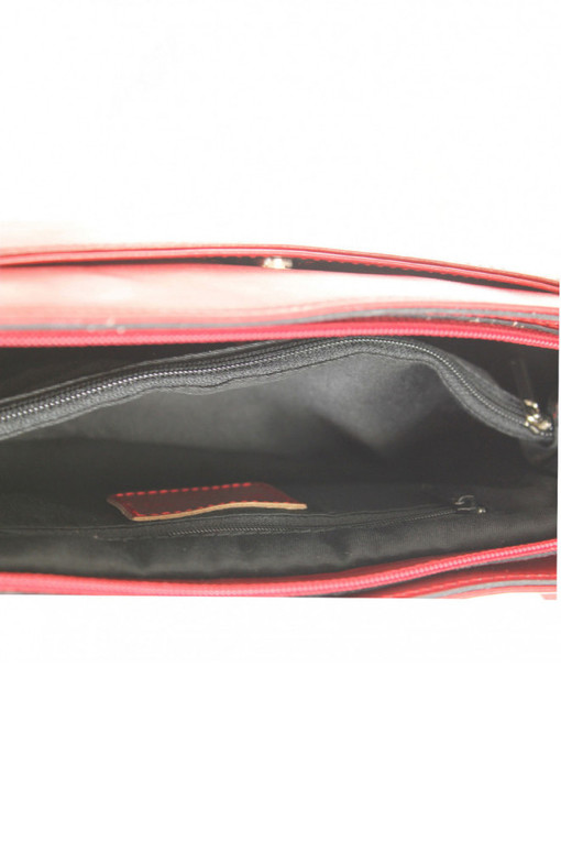 Italian leather handbag over shoulder Alessia