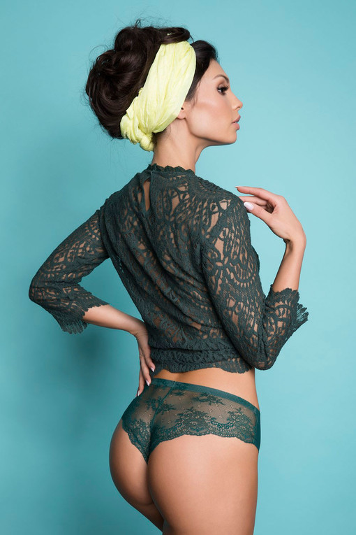 Seamless lace brazilian panties invisible