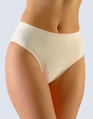 Classic women's panties made of high quality cotton from the Czech brand Gina. One-colour design Higher waist with sewn-in