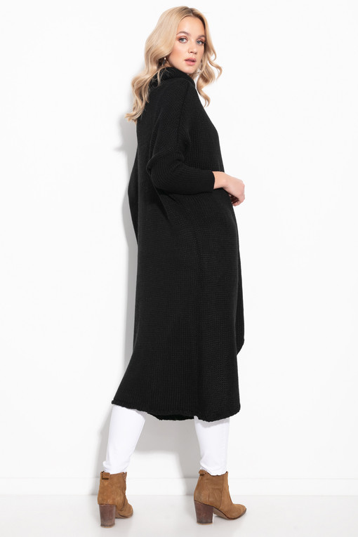 Maxi jumper with crossed front