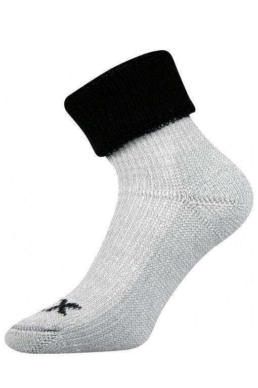 Wool socks with a decorative hem