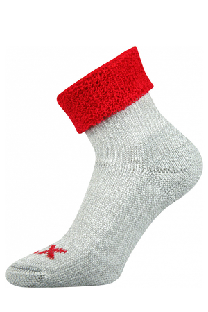 Women's wool socks with a colored hem. colored folding hem terry knit maximum thermal comfort thanks to merino wool suitable