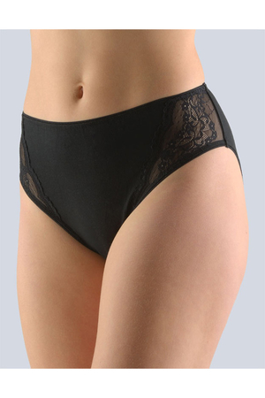 Comfortable women's panties with lace classic cut high waist fine lace on the side smooth and elastic monochrome Material :