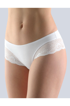 French panties with lace from the Czech brand Gina. monochrome design favourite French cut fine lace on the legs pleasant and